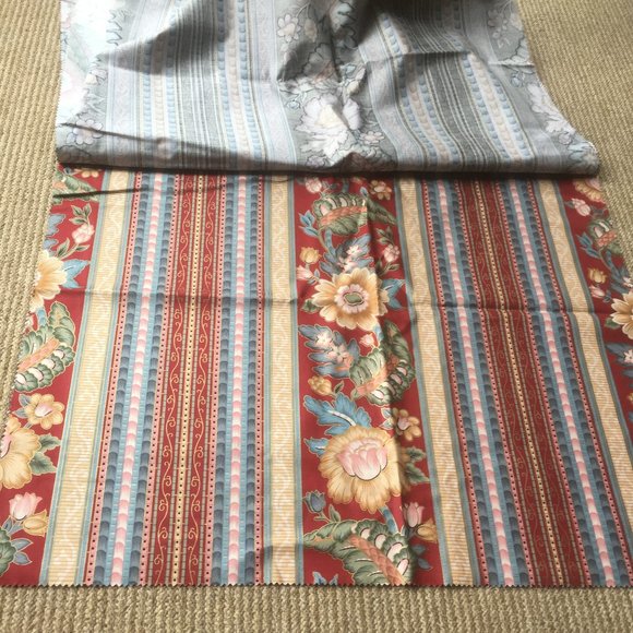 Wyngard Decorative Fabric. Floral and Stripes. - Picture 5 of 9